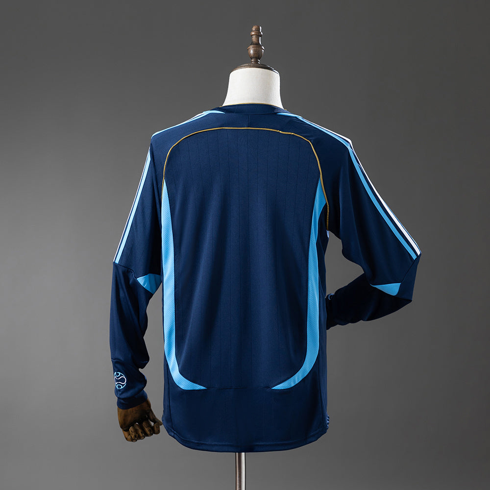 Argentina 2006 Away Long-Sleeved Retro Jersey S-XXL