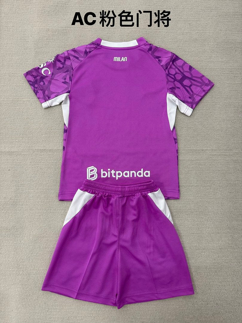 AC Milan 2026/27 Purple Goalkeeper Kids kit Size16-28