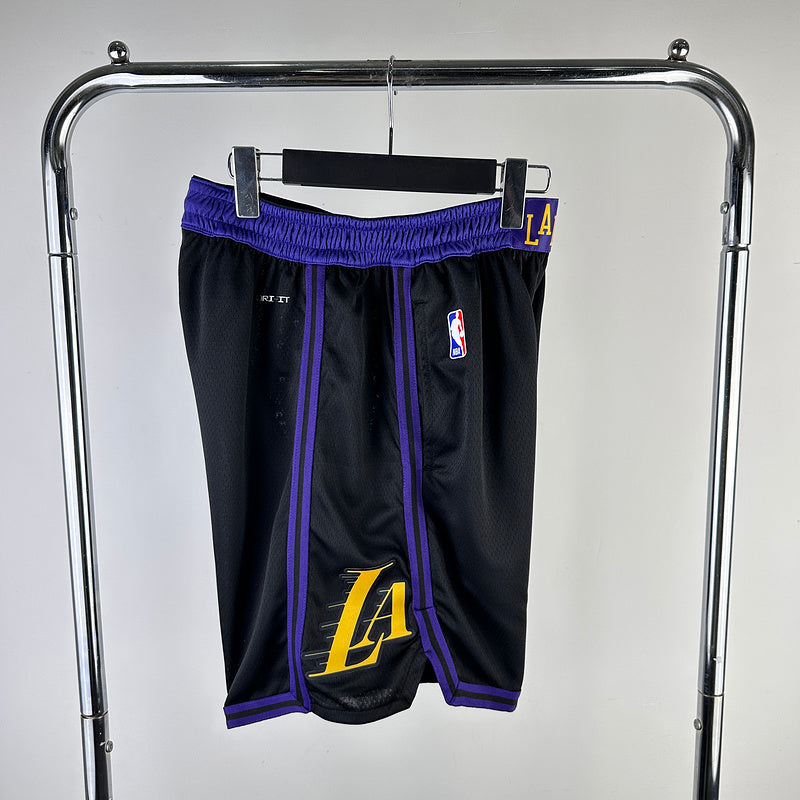 Lakers black city edition NBA shorts