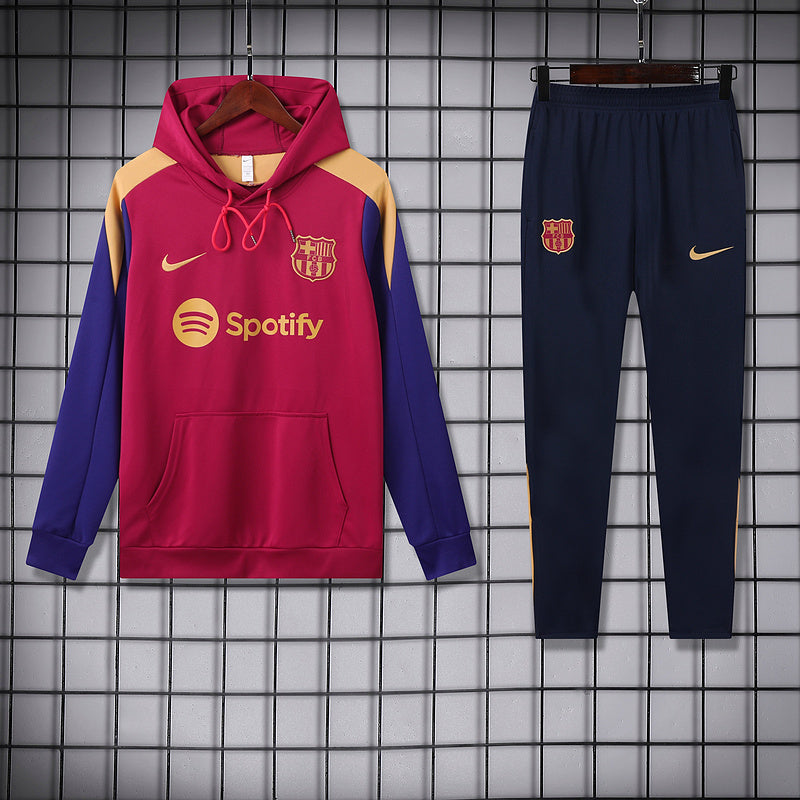24-25 Barcelona red hoodie suit
