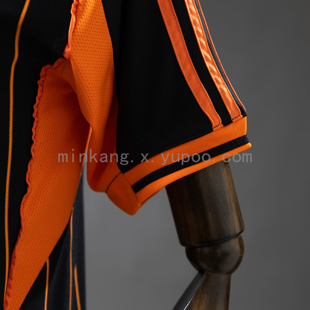 Real Madrid 25/26 Baseball - Black and Orange Striped Jersey S-4XL