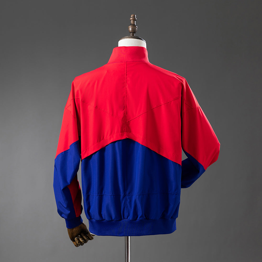Barcelona Windbreaker - Deep Royal Blue &amp; Noble Red S-XXL