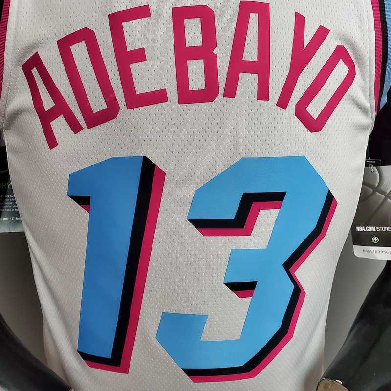 ADEBAYO#13 Miami Heat V-neck White