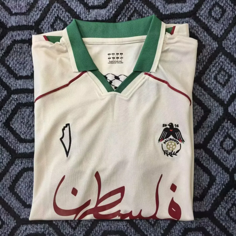 CD Palestino 2025/26 yellow with green collar 17 soccer jersey