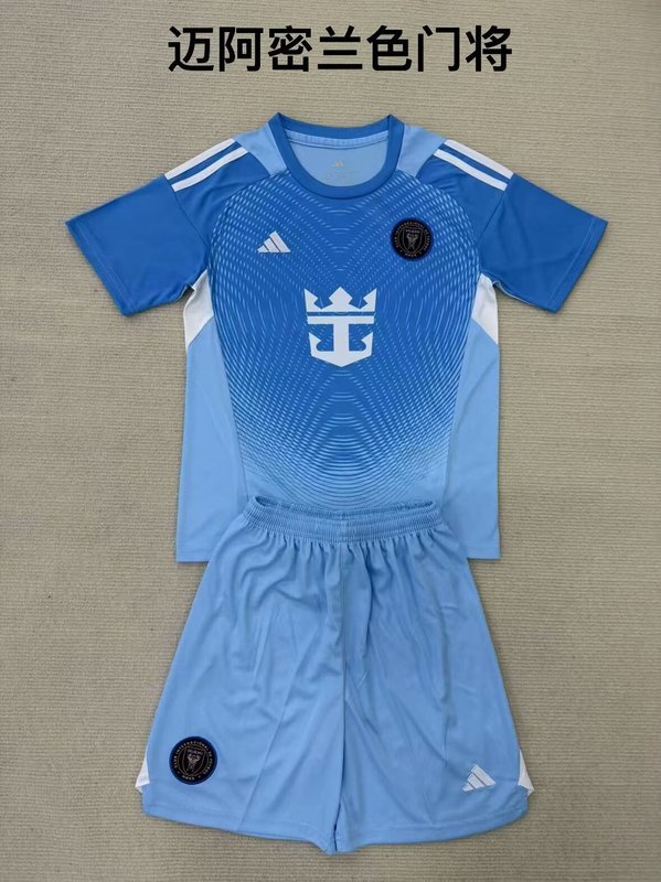 25-26 Miami blue goalkeeper kid kit