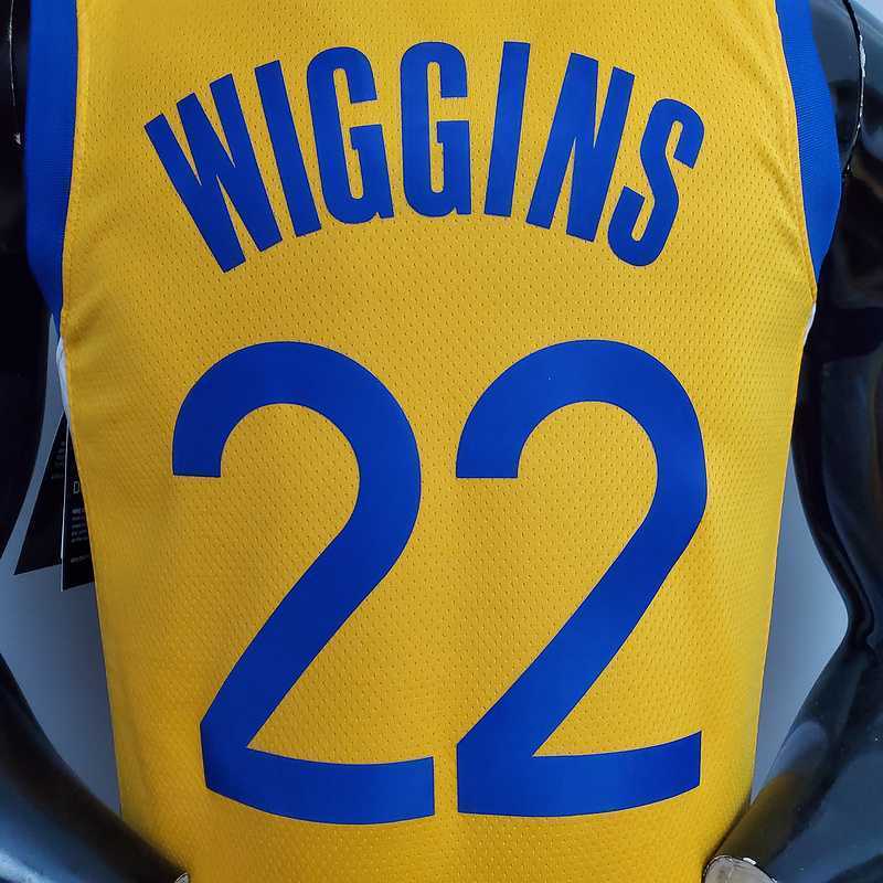 New WIGGINS#22 Golden State Warriors yellow