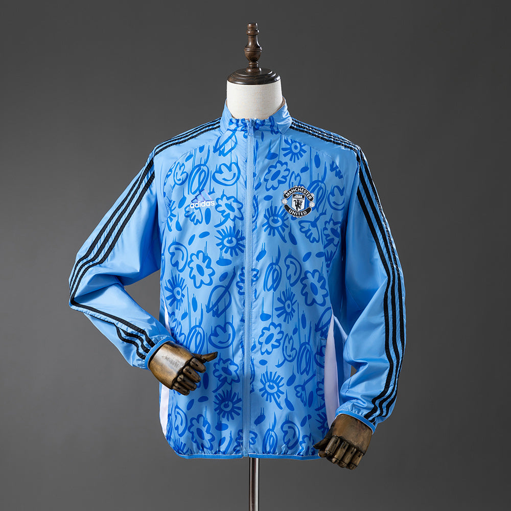 M-U Reversible Jacket Windbreaker - Beige&amp;Blue S-XXL