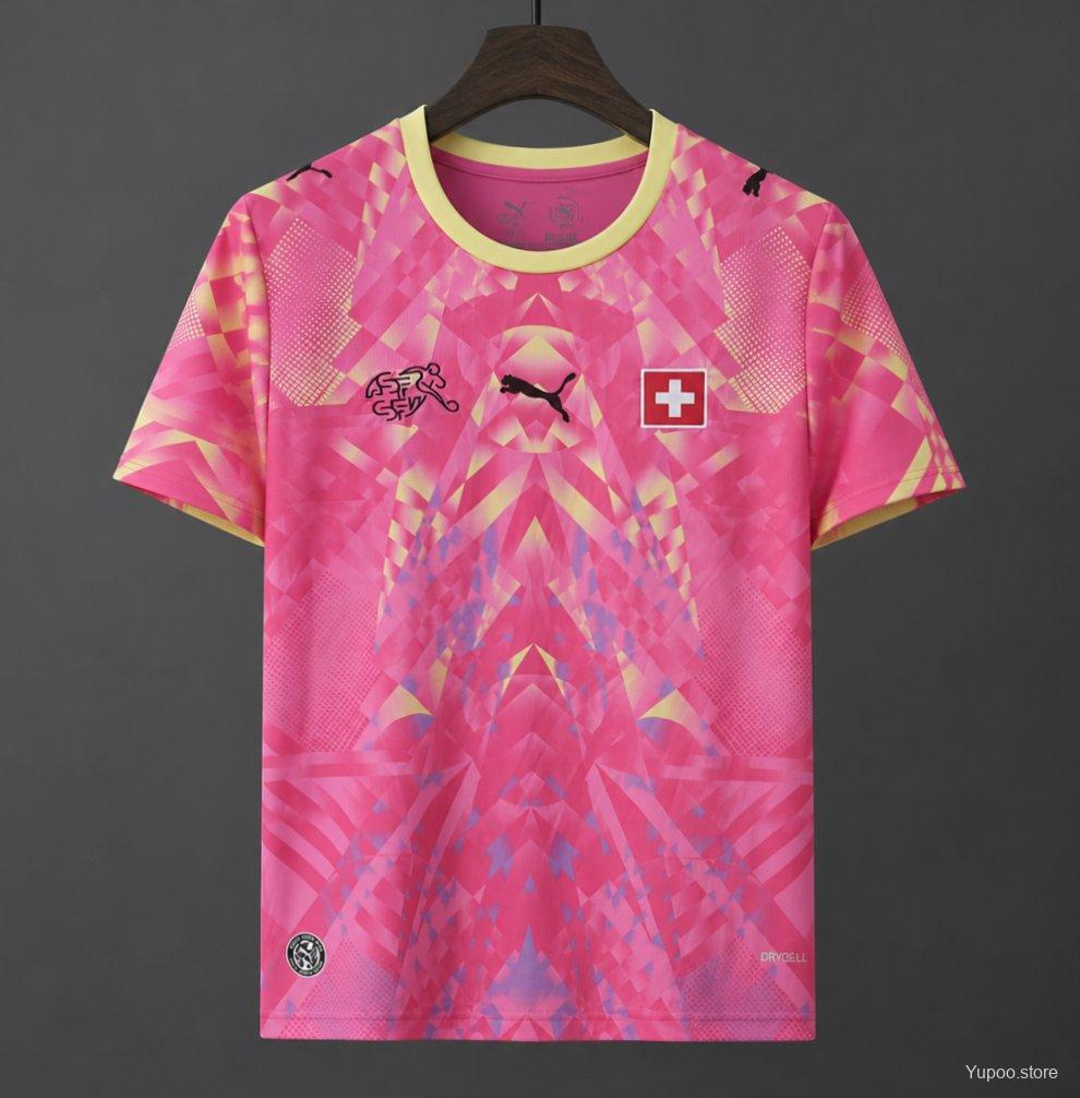 Switzerland 2026 World Cup Pink Goalkeeper jersey S-4XL