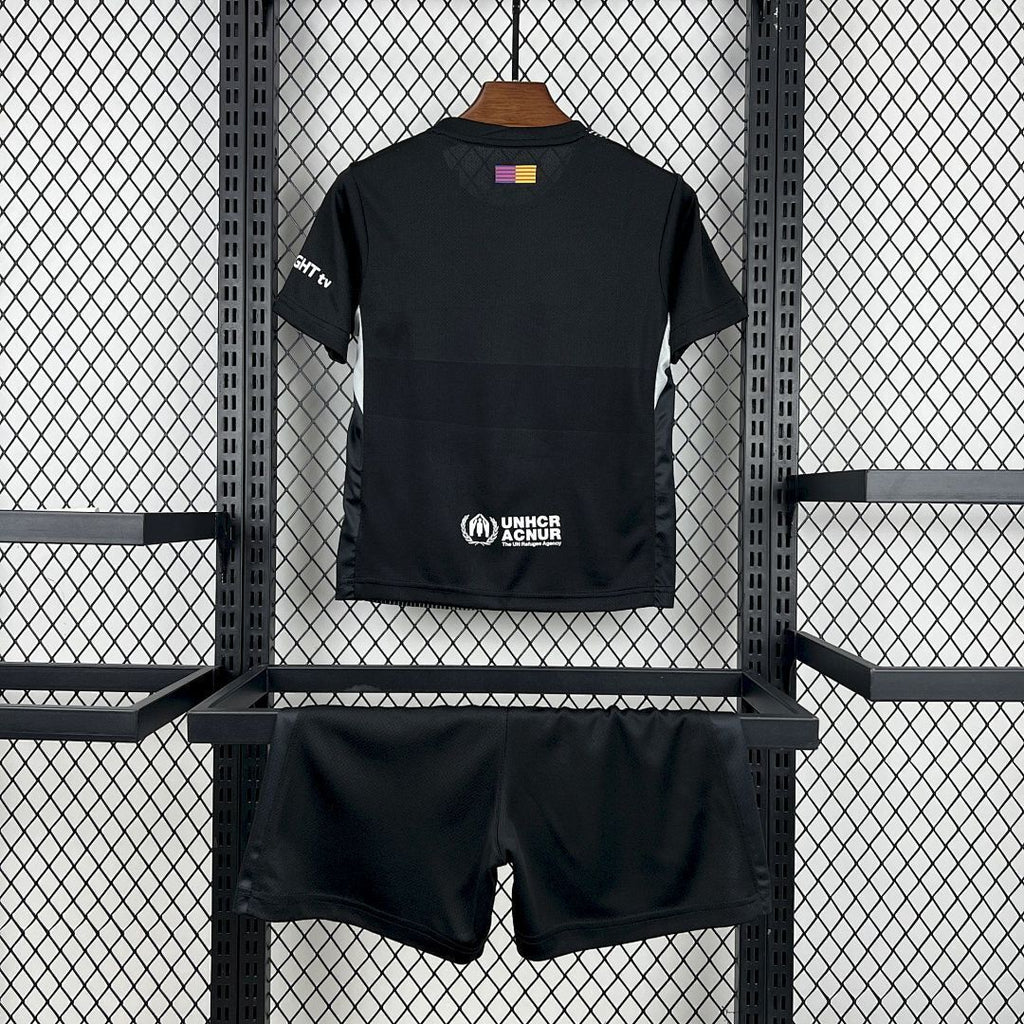 Barcelona 2025/26 Black Goalkeeper Kids Kit