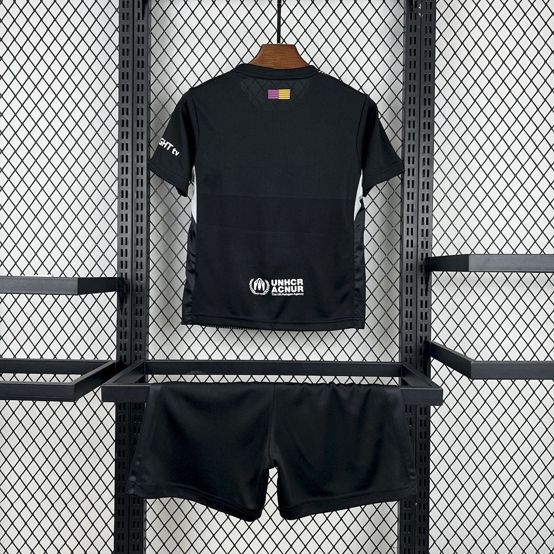Barcelona 2025/26 Black Goalkeeper Kids Kit