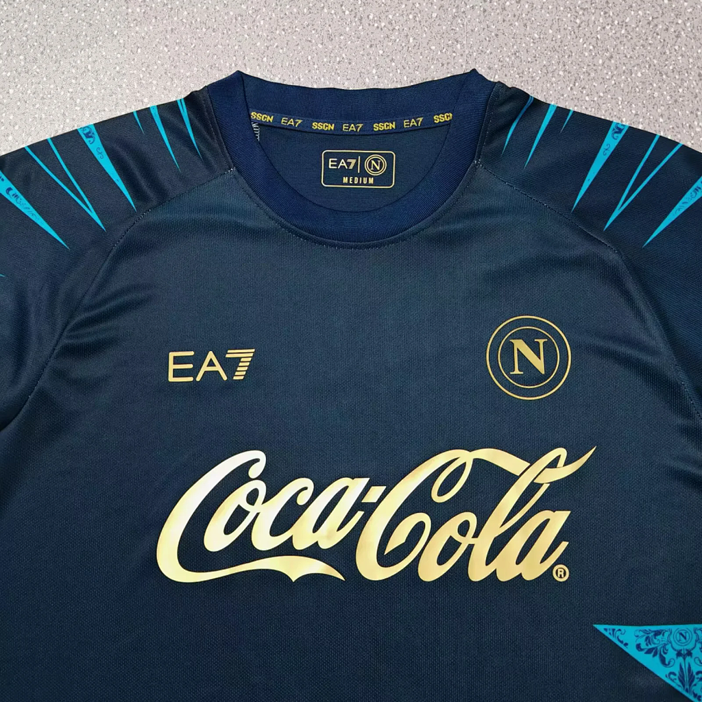 Naples Napoli 2025/26 Blue Pre-Match Long Sleeve Training Jersey