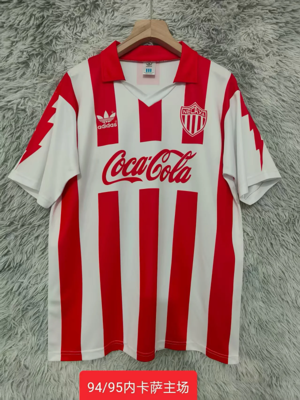 Retro 94-95 Necaxa home soccer jersey size S-2XL