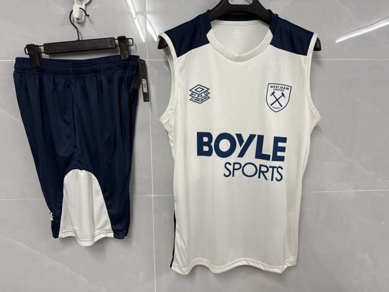 25-26 West Ham White Vest Suit