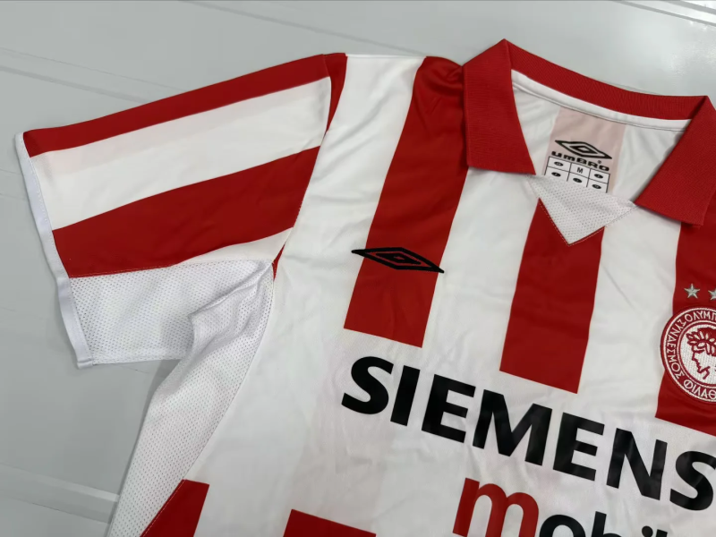 Retro Olympiacos 2004/05 home soccer jersey size S-2XL