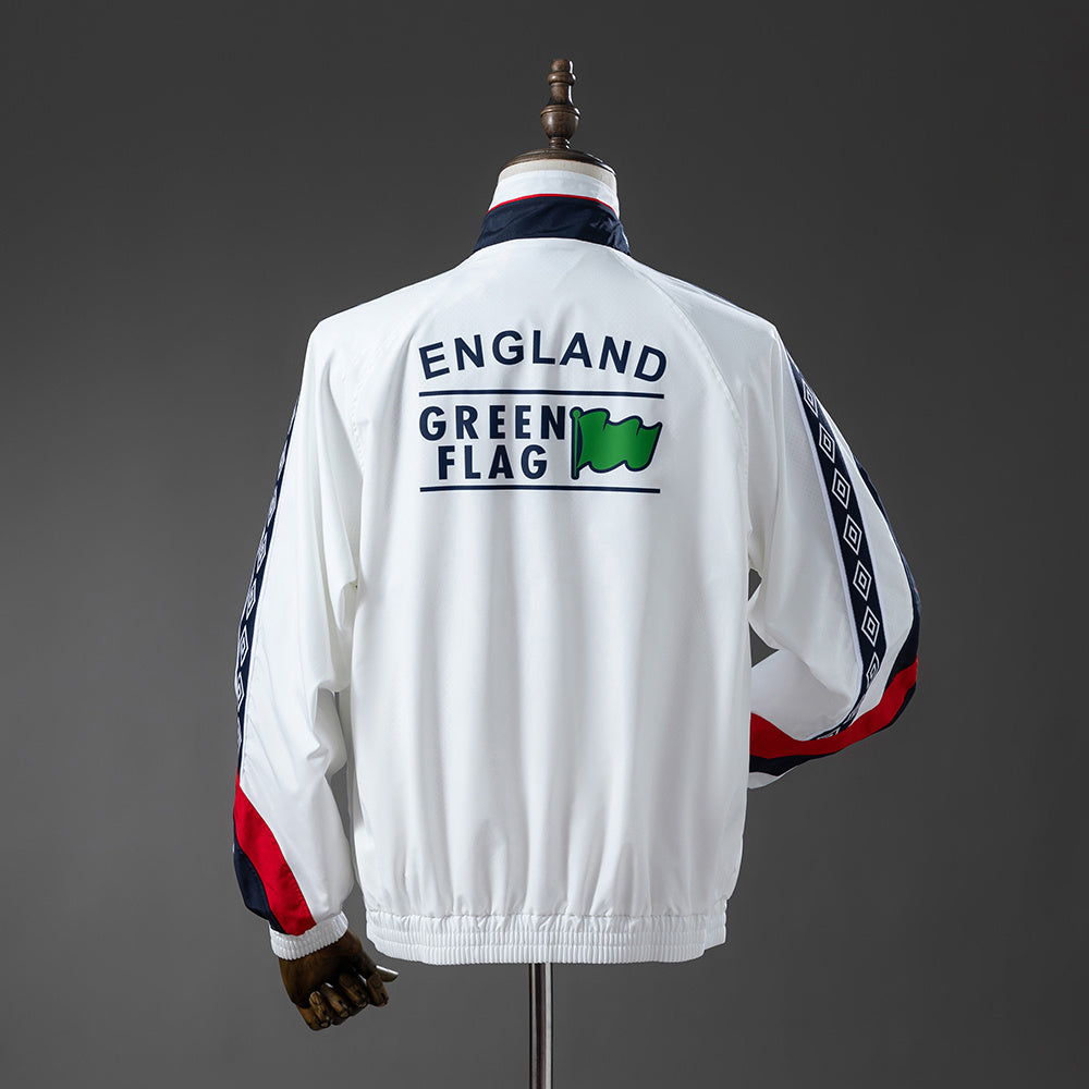 England 1998 Retro Windbreaker - White S-XXL