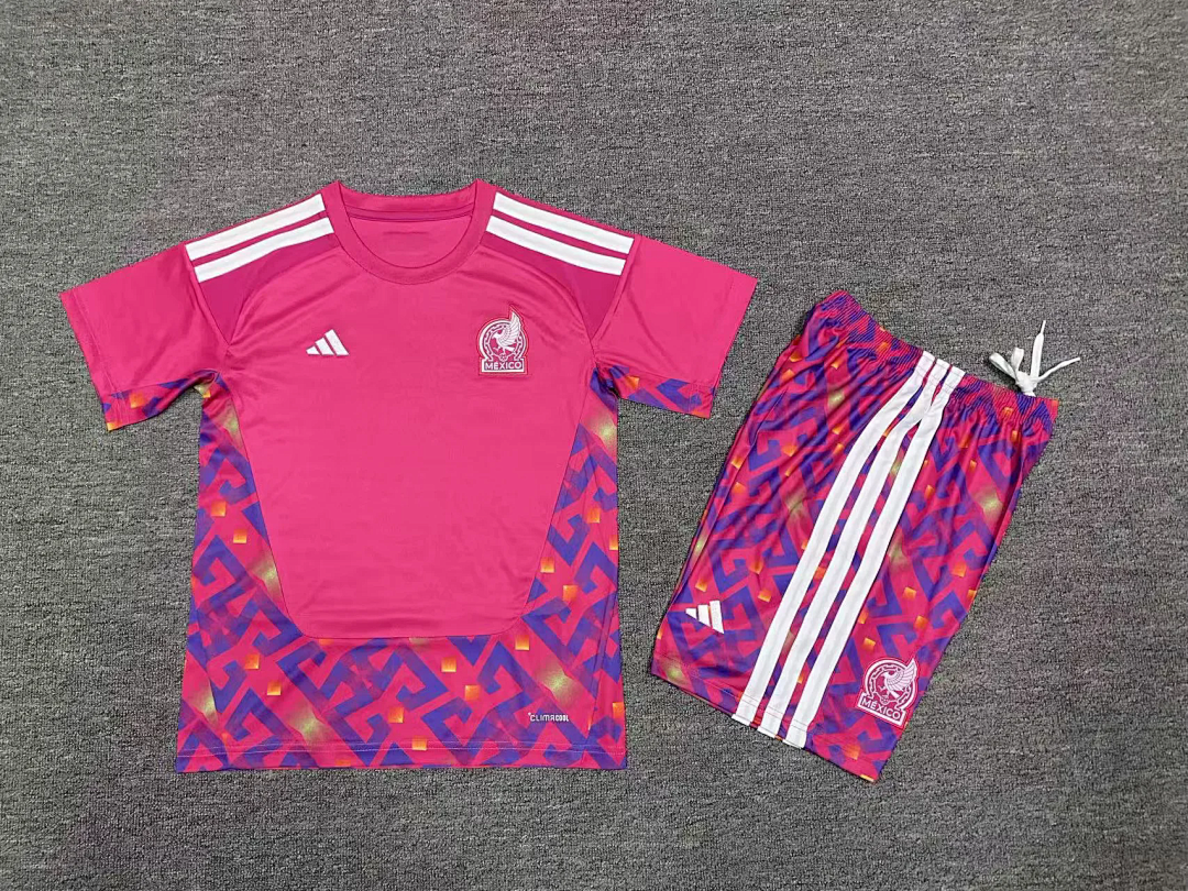 Mexico 2026 World Cup Pink Goalkeeper Kid kit size 16-28