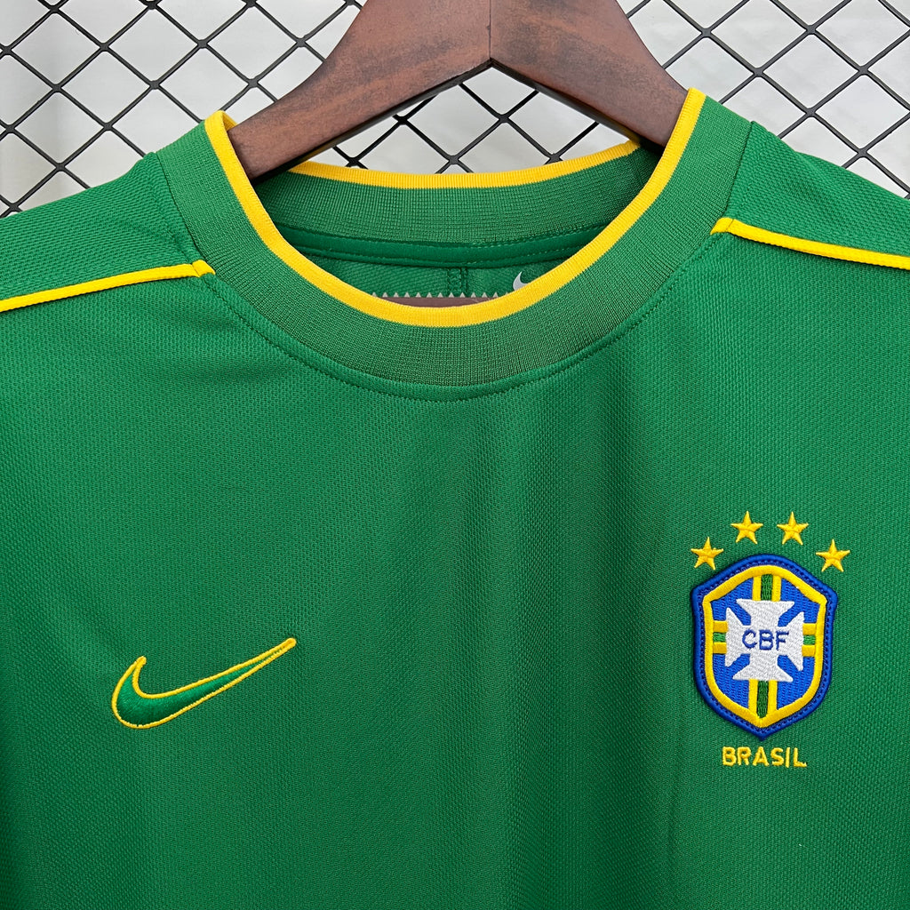 Retro Brazil 1998 Goalkeeper Green S-XXL