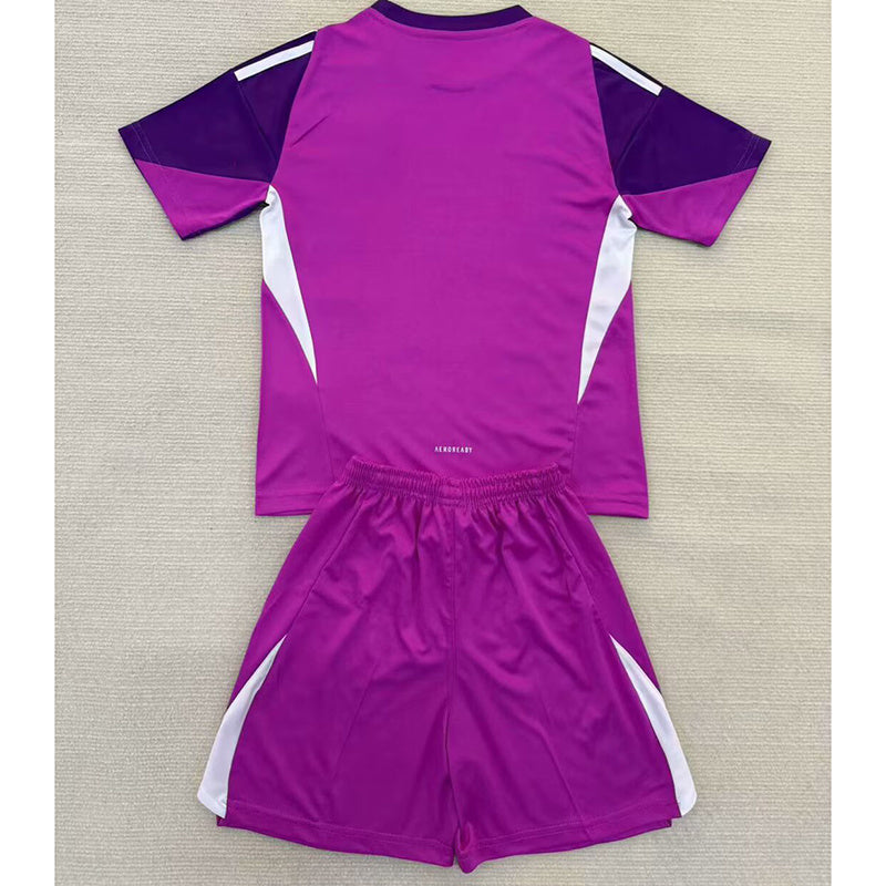 25-26 Real Madrid purple goalkeeper kid kit