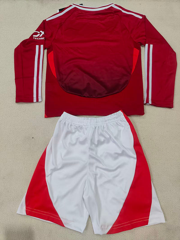 24-25 Manchester United home long sleeve kid kit