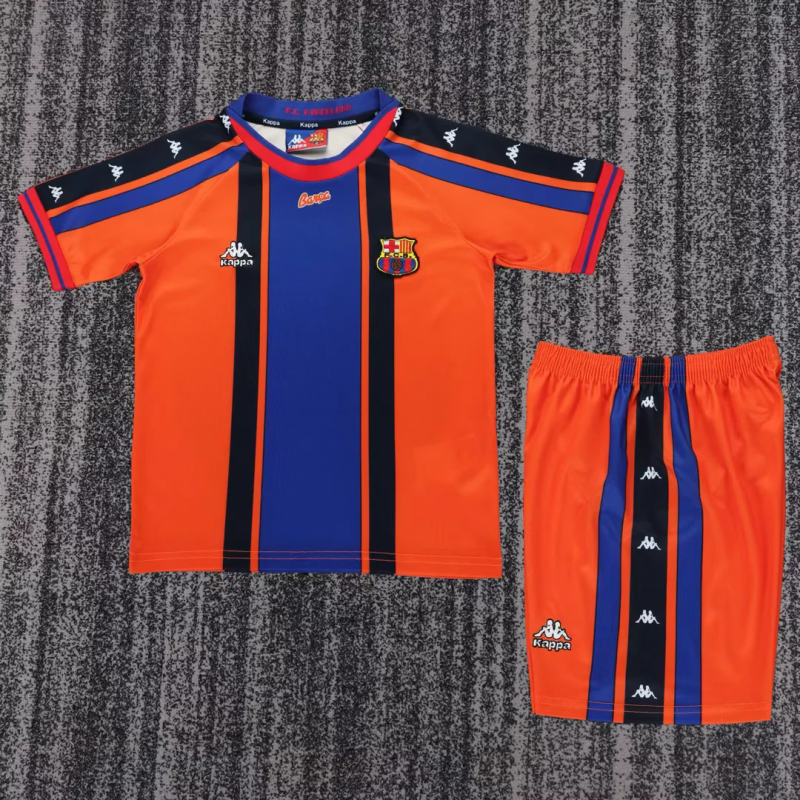 Retro Barcelona 1997/98 Away kids kit size 16-28