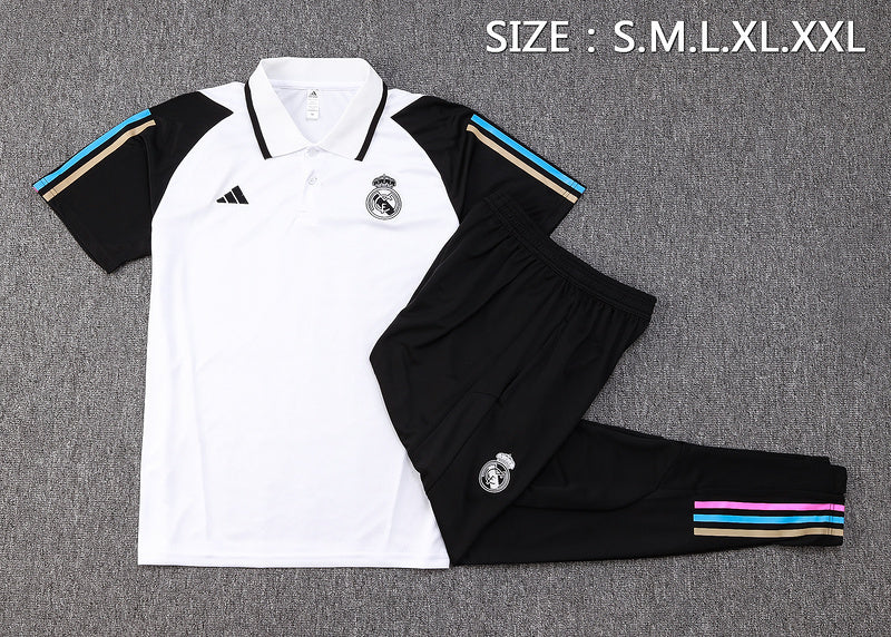 23-24 Real Madrid White POLO SUIT