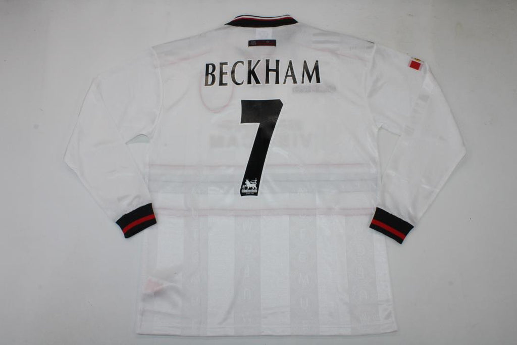 MAN U 97-99 WHITE AWAY Manga larga — Club Retro