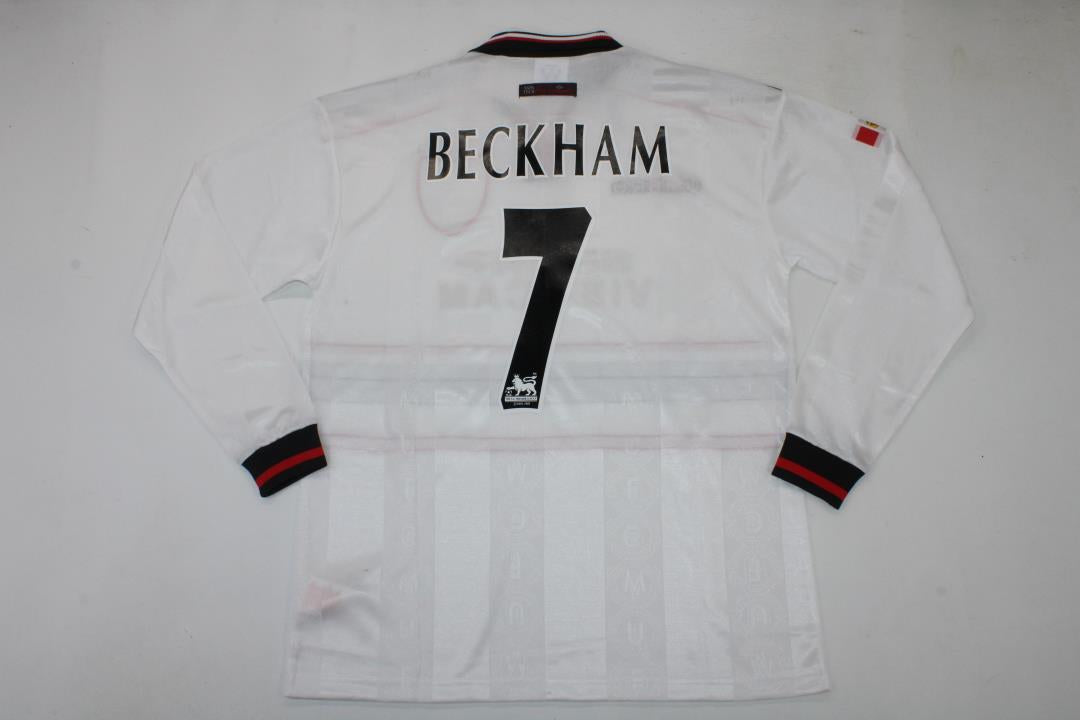 MAN U 97-99 WHITE AWAY Manga larga — Club Retro