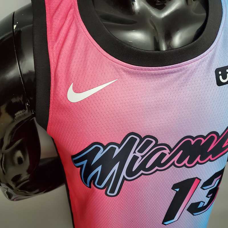 New Miami Heat ADEBAYO#13 City Edition Pink Blue Gradient Color