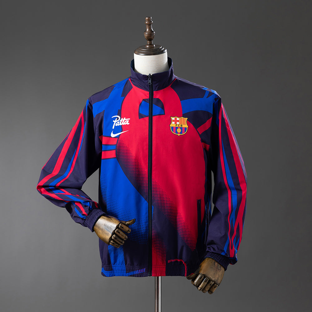 Barcelona Reversible Jacket Windbreaker - Red &amp; Navy S-XXL