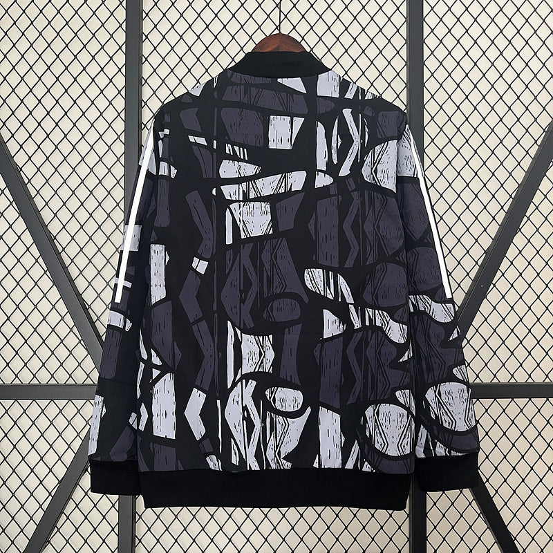 24-25 Arsenal gray and black windbreaker