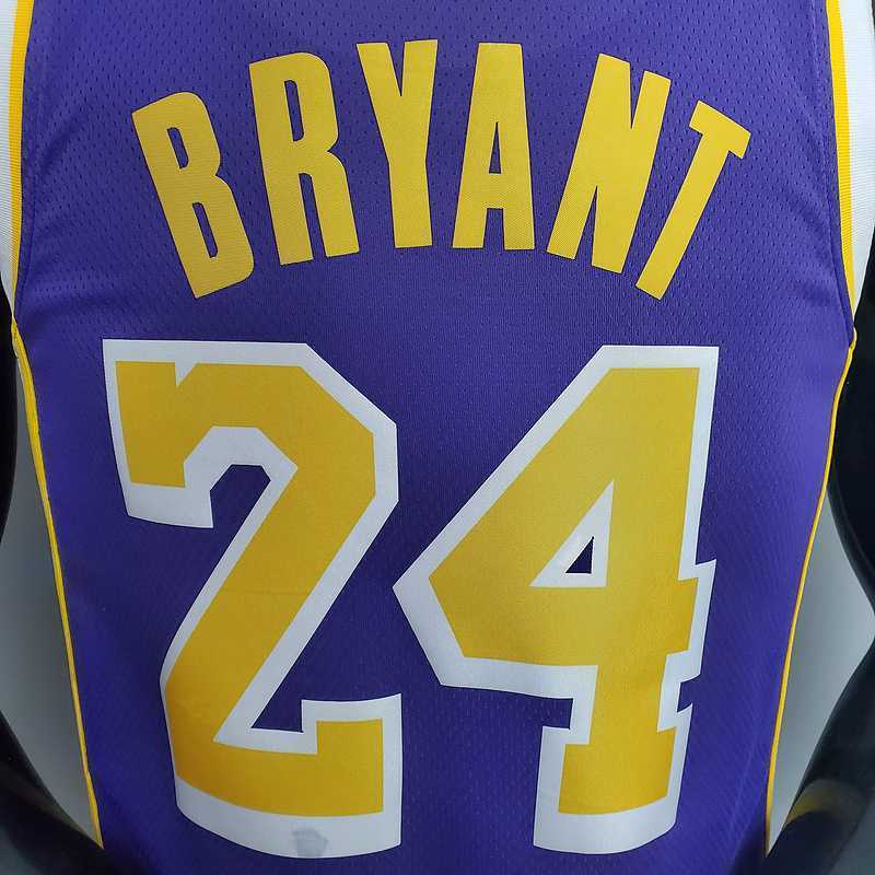 New Lakers Jordan Bryant #24 Theme Purple Round Neck