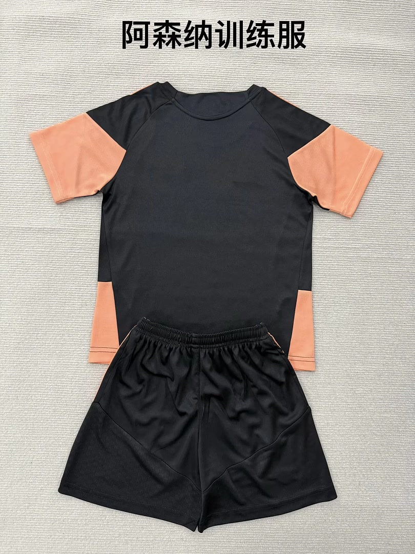 kids kit Arsenal 2026/27 Black and Orange Training soccer jersey size 16-28