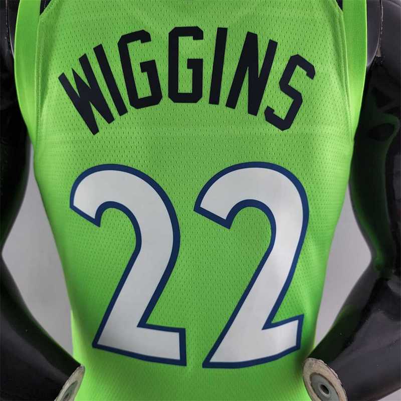 Minnesota Timberwolves Wiggins#22 Air Jordan NBA Jersey Blue