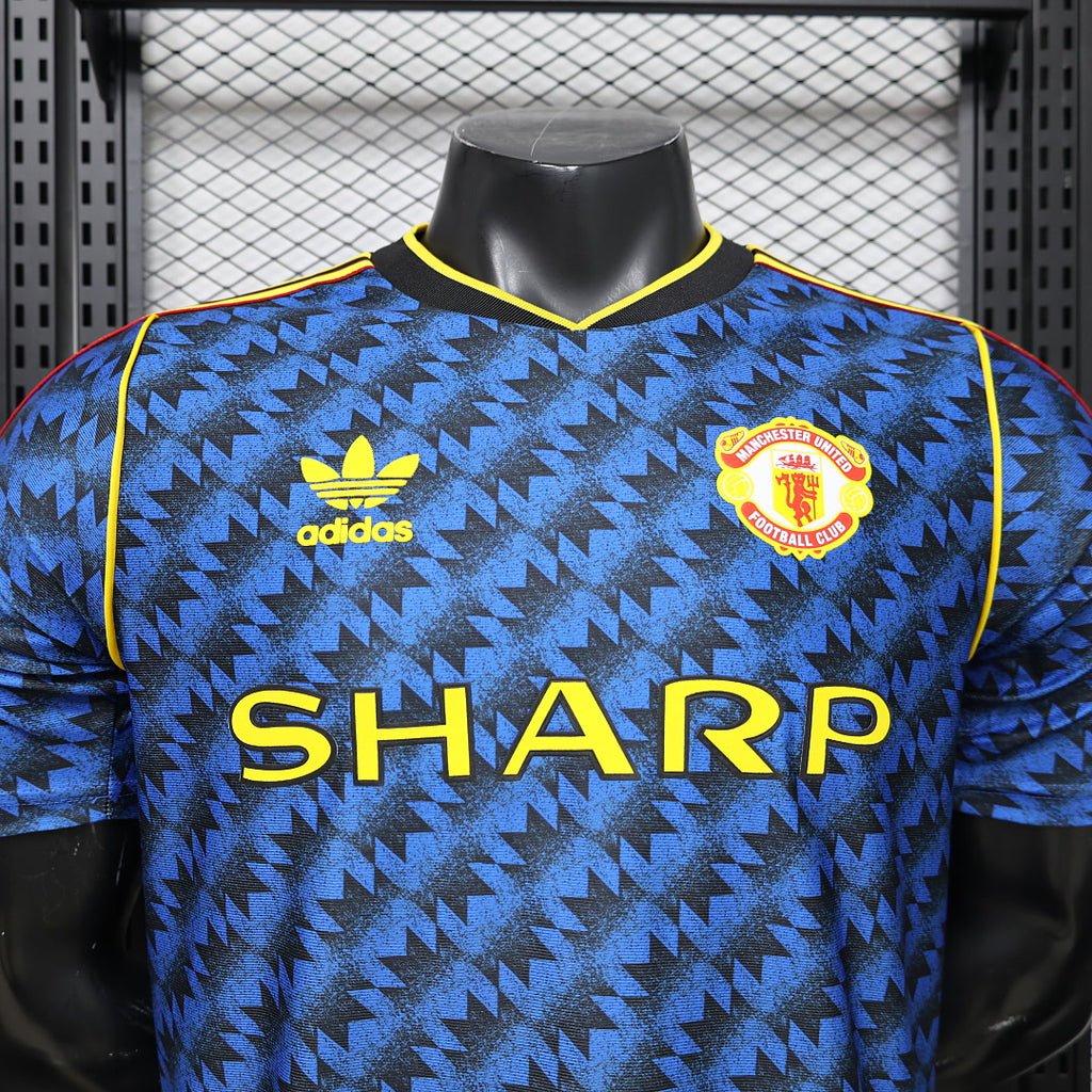 Manchester United 2025/26 Dark Blue Retro Version Player Version Jersey S-2XL