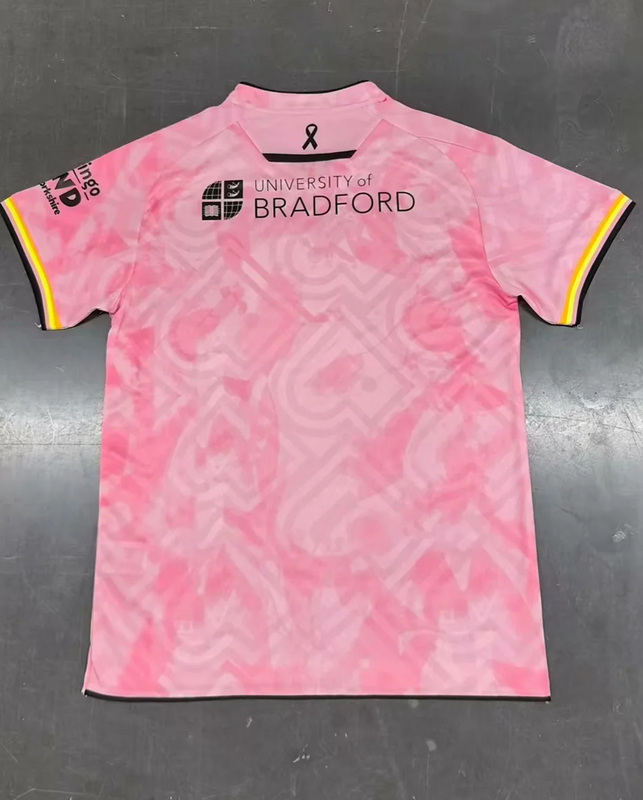 25-26 Bradford City third pink soccer jersey size S-2XL