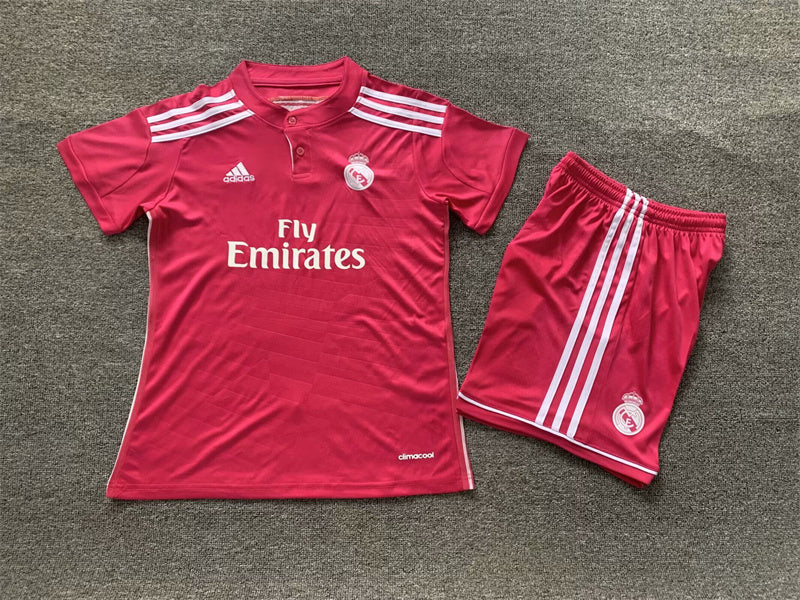 14-15 Real Madrid away pink retro kid kit