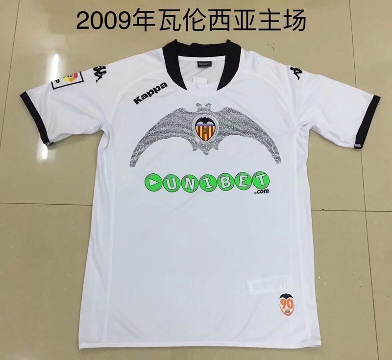 09-10 Valencia home retro jersey