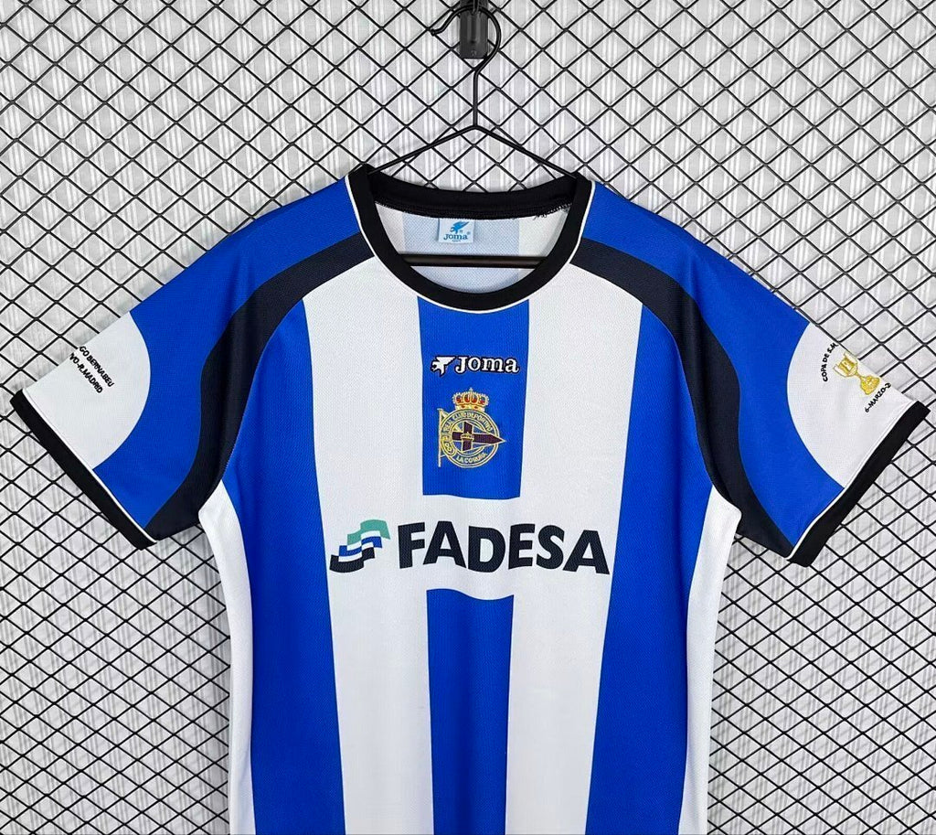 Retro 2001/02 Deportivo de La Coruna home soccer jersey