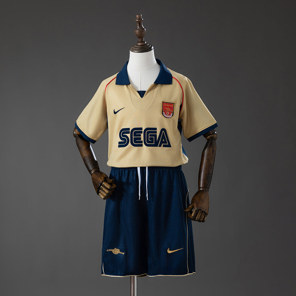 Arsenal 01/02 Away Retro Kids Kit Jersey SIZE 16-28