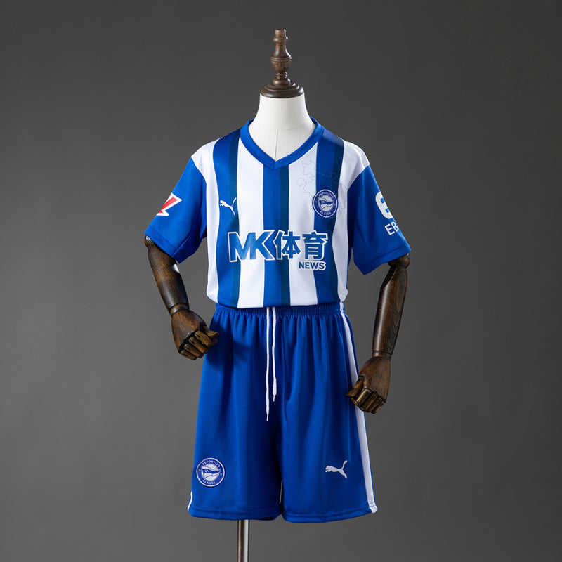 Deportivo Alavés 2025/26 Home kids soccer jerseys