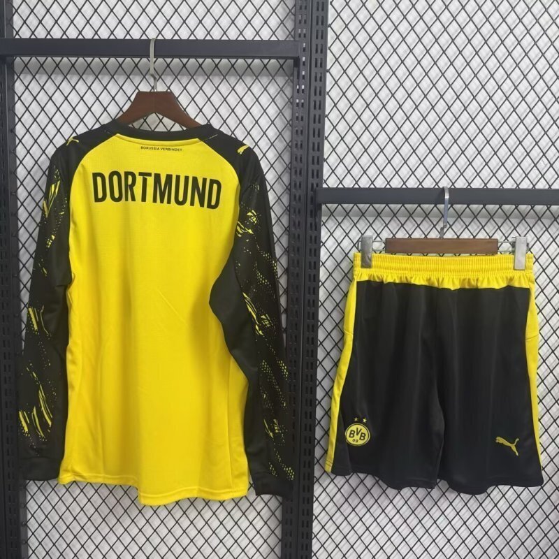 Dortmund 2025/26 home long sleeve uniform size S-2XL