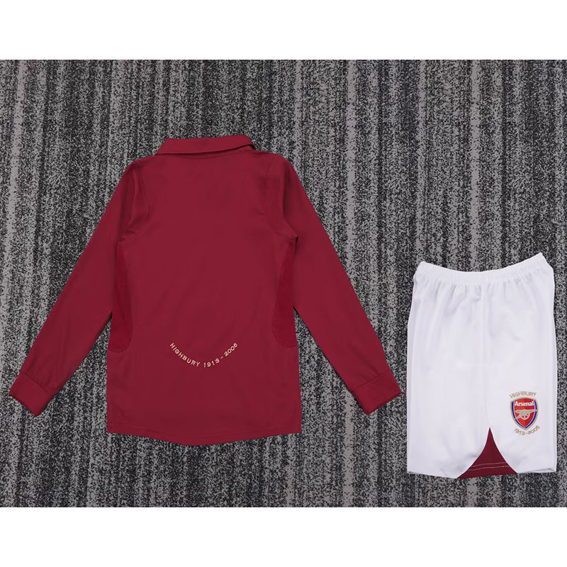 Retro Arsenal 2005/06 home Long Sleeve red kids size 16-28