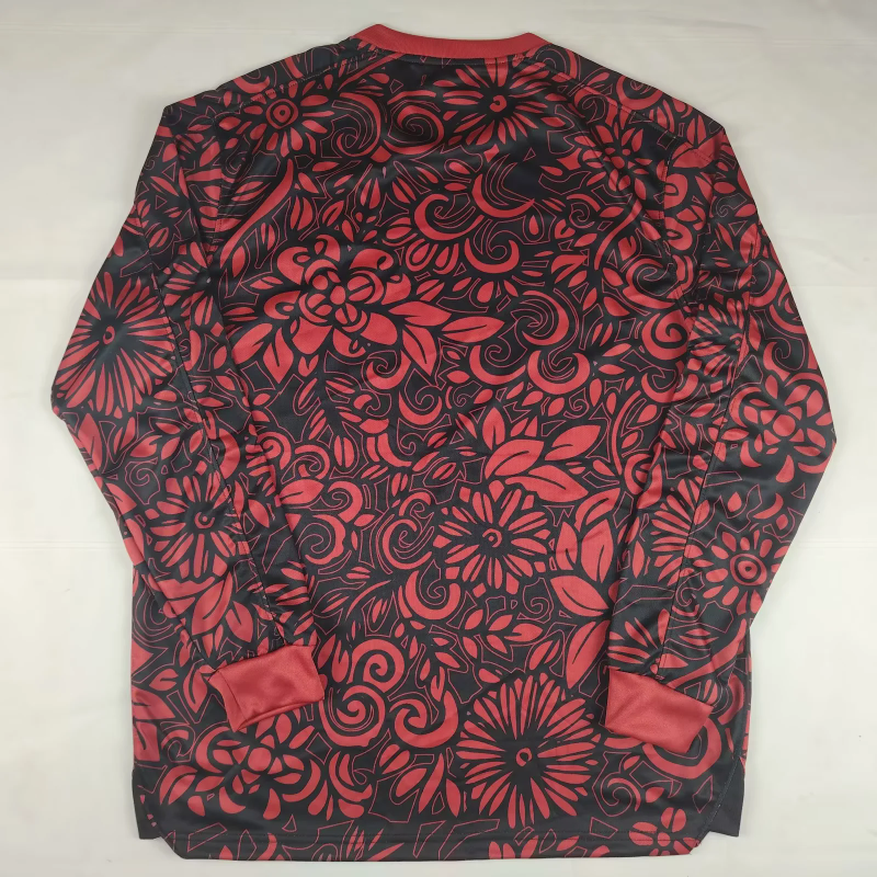 25-26 Palestino special version black red long sleeves soccer jersey