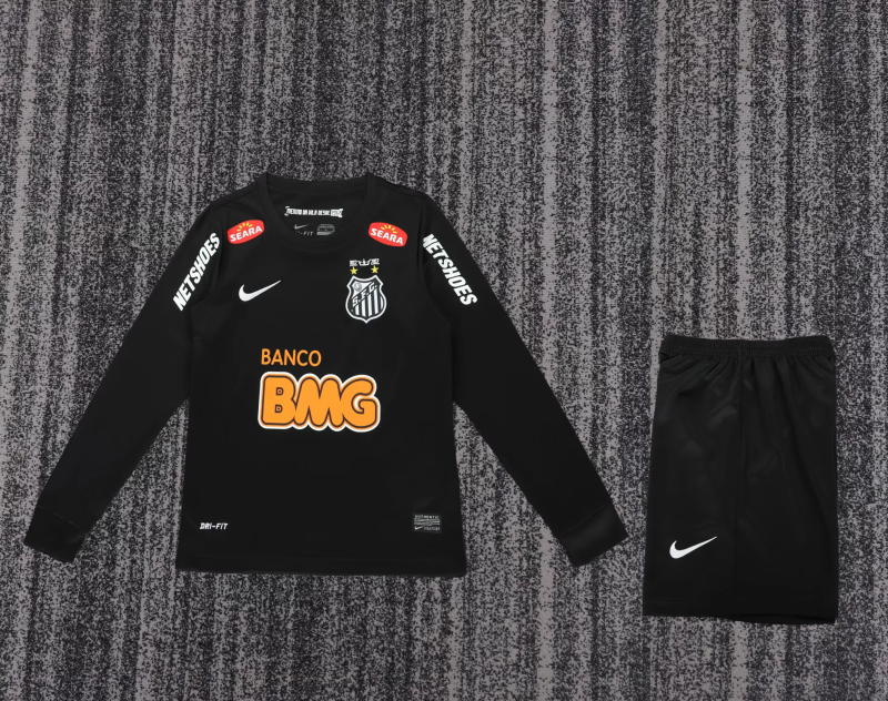 Retro Santos 2012-13 black long sleeves Kid Kit
