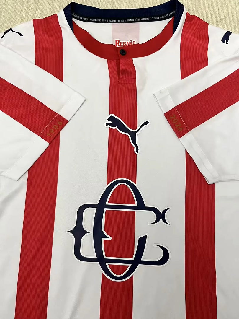 Chivas 2026/27 120th Anniversary soccer jersey size S-4XL