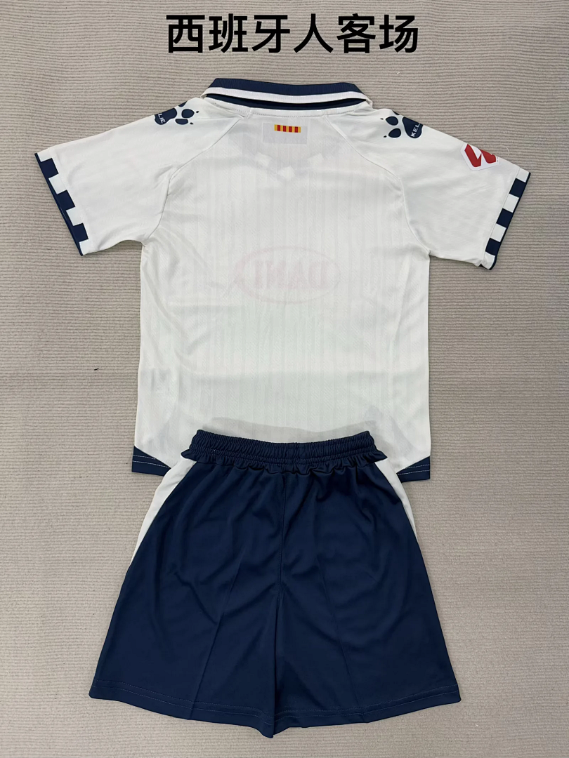 kids kit Espanyol 2025/26 Away soccer jersey size 16-28