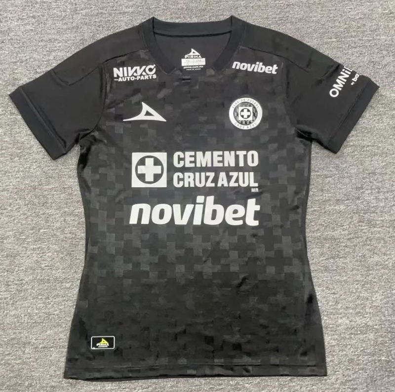 Woman 2025-26 Cruz Azul third black soccer jersey size S-2XL