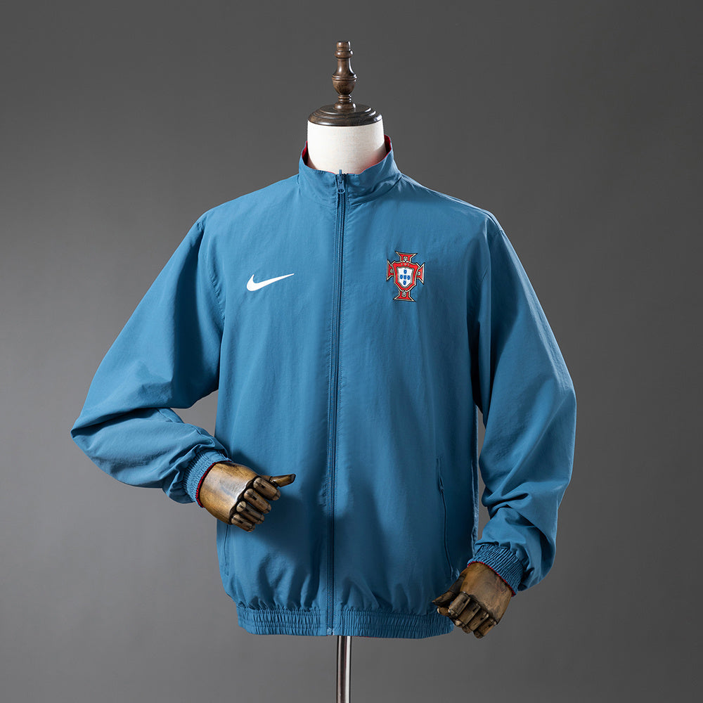 Portugal Reversible Jacket Windbreaker - Red &amp; Cyan S-XXL