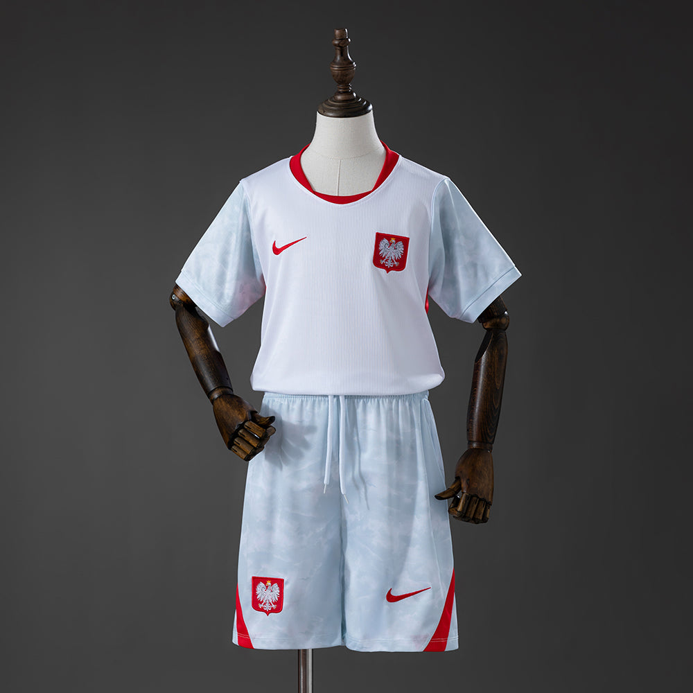 Poland 2026 Home Kids Kit Jersey Size 16-28