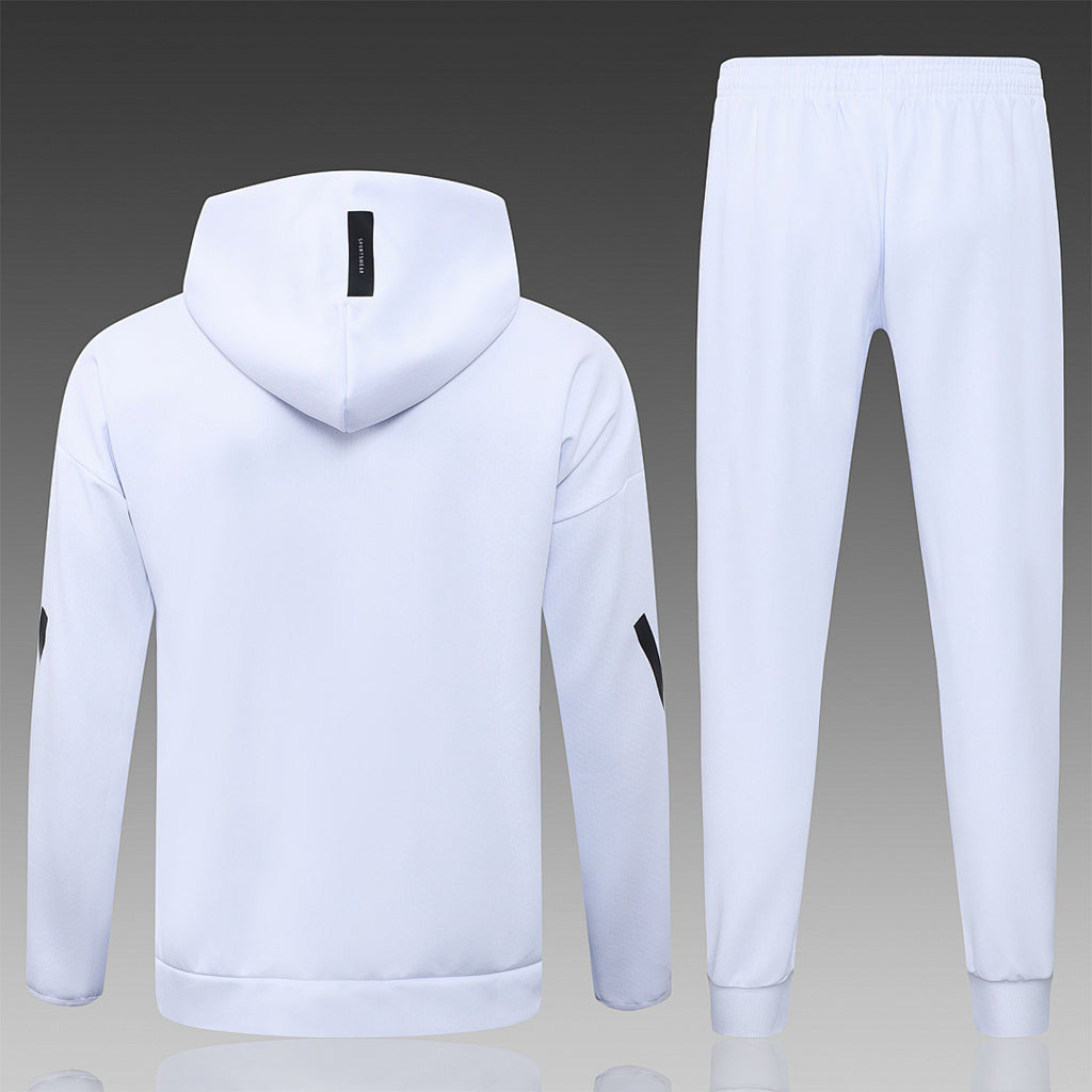 Real Madrid 2025/26 White Hoodie Suit S-2XL